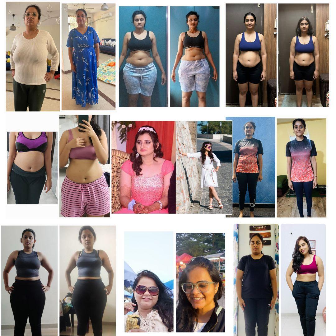 Before and after transformations of FitwithPari members
